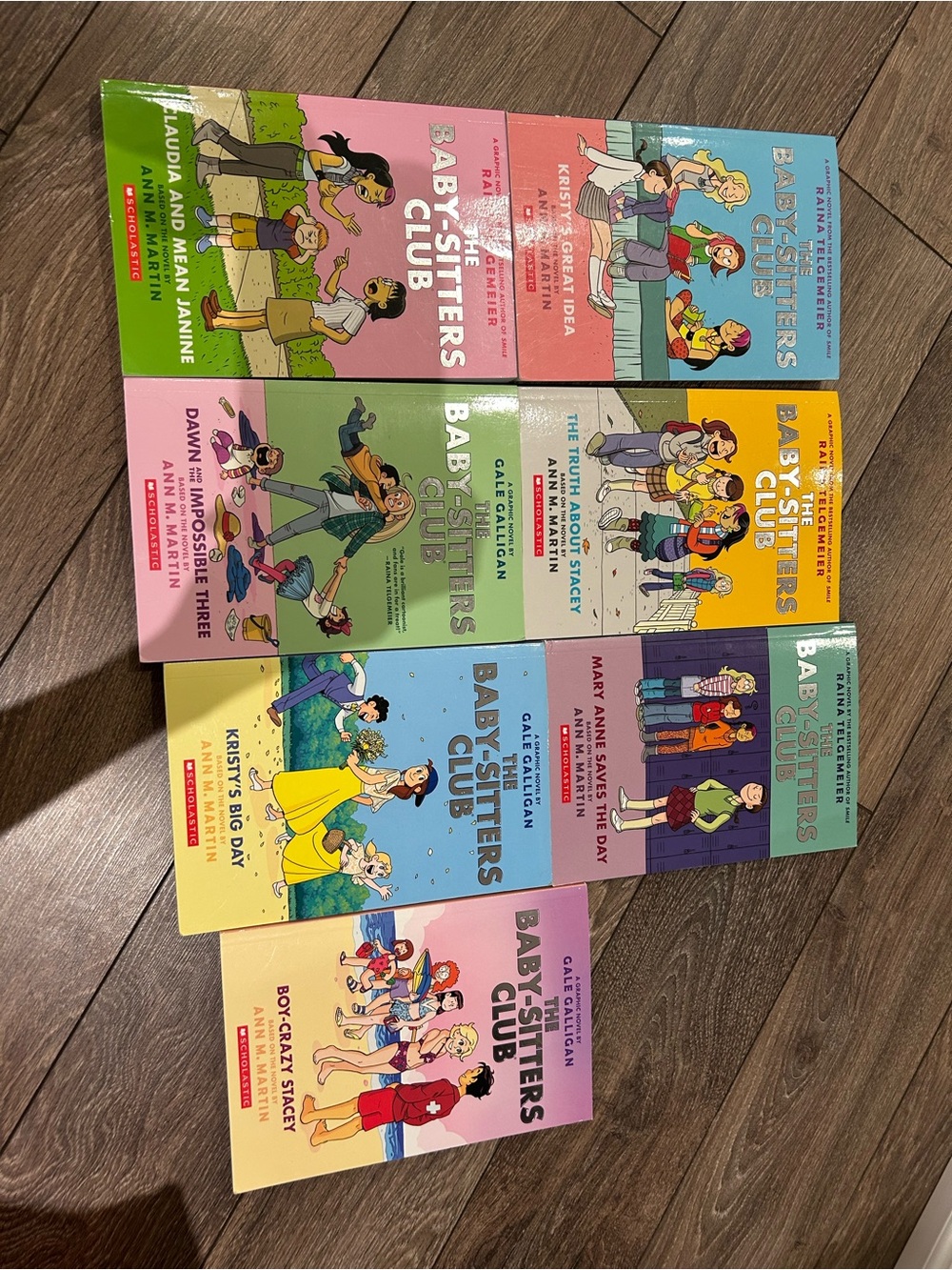 Scholastic Baby-Sitters Club Book Set - Pink, Green, Blue, Yellow, Purple